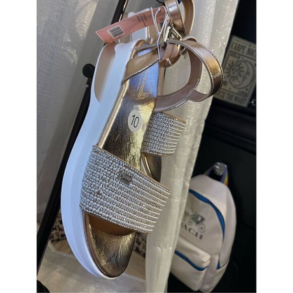 Nwt juicy couture impress pearl rhinestone sandals sz 10 - Picture 3 of 11